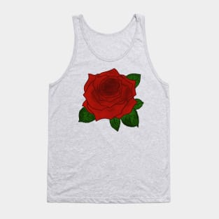 Red rose watercolor design Tank Top